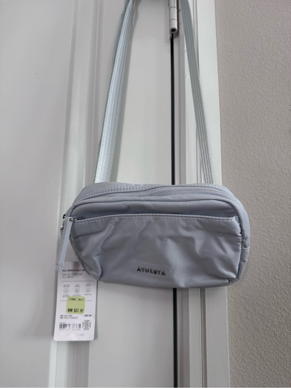 Athleta Light Gray Belt Bag
